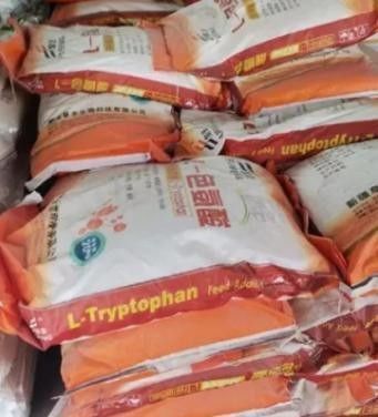 Demande personnalisée poudre de L-tryptophane de qualité animale CAS 73-22-3 pour aliments raffinés pour animaux