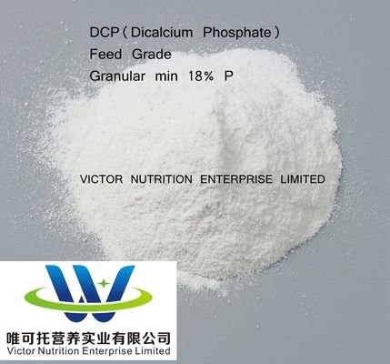 Grade d'alimentation animale Granulé DCP Fami-QS additif 18% poudre pour l'aquaculture