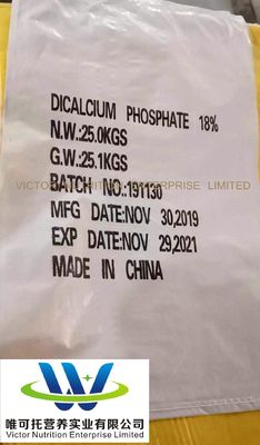 Grade d'alimentation animale Granulé DCP Fami-QS additif 18% poudre pour l'aquaculture