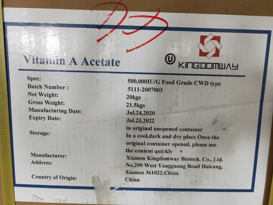 EINECS 200-673-2 Zmc Nhu Vitamine A 1 000 000iu/g Grade d'alimentation pour animaux à la demande