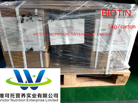 Longyu fournit de la biotine pure Vitamine H formule C10h16n2o3s Biotine compétitive 58-85-5