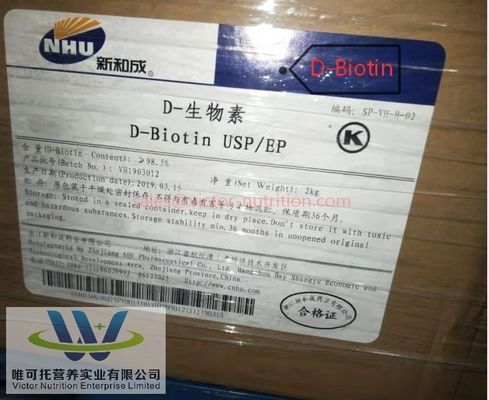 Matériau d'emballage en papier Vitamine B7 H D-biotine en poudre au mieux avec et n° CAS 58-85-5