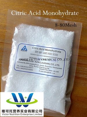 Acide citrique Anhydre/Monohydrate/Mono pour le plâtre Demande personnalisée Valeur nutritionnelle