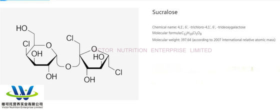 Poudre de sucralose pure de haute pureté de qualité alimentaire CAS 56038-13-2 Formule C12h19cl3o8 au mieux