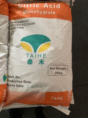 Poudre d'acide citrique monohydraté destinée à la fabrication alimentaire Durée de conservation 12 mois