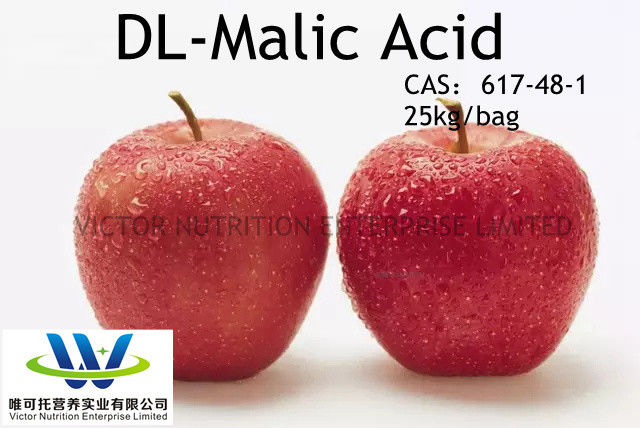 Acidulant additif alimentaire CAS 617-48-1 Demande personnalisée de l'acide Dl-malique d'Addico