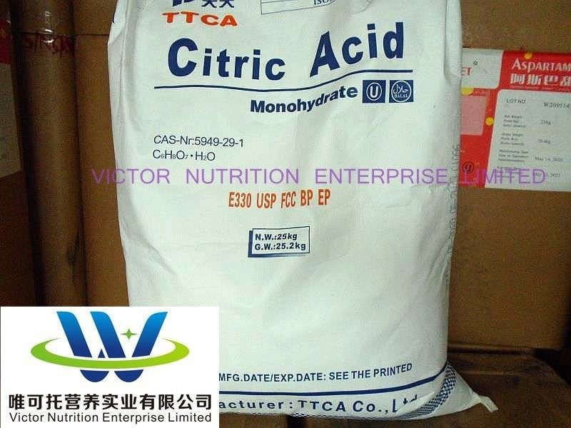 Poudre anhydre d'acide citrique de qualité alimentaire de premier ordre/numéro CAS 77-92-9/formule C6h8o7